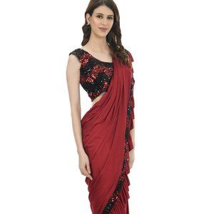 Gorgeous Indian Bollywood Drape saree gown sari